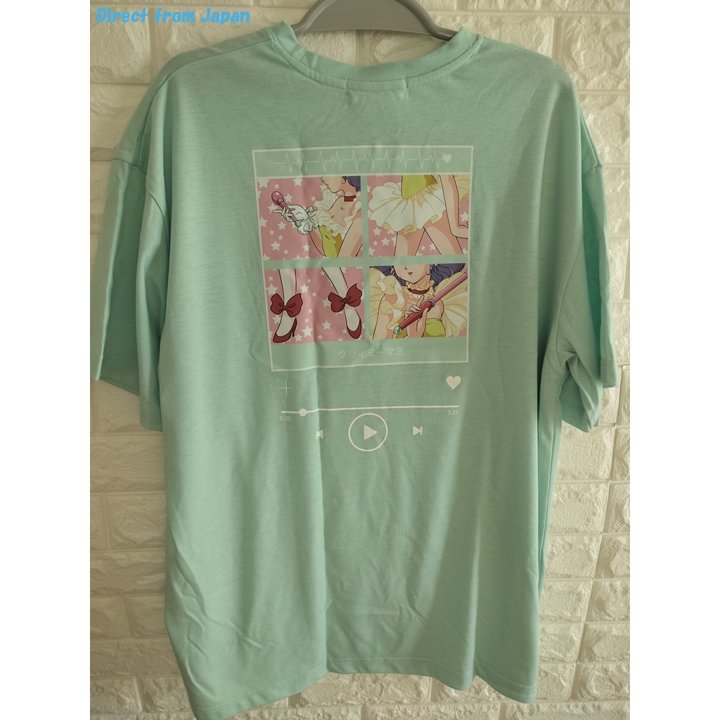Magical Angel Creamy Mami Anime T-Shirt M Size Mint Green Retro 80s Japanese Cartoon Tee Direct from