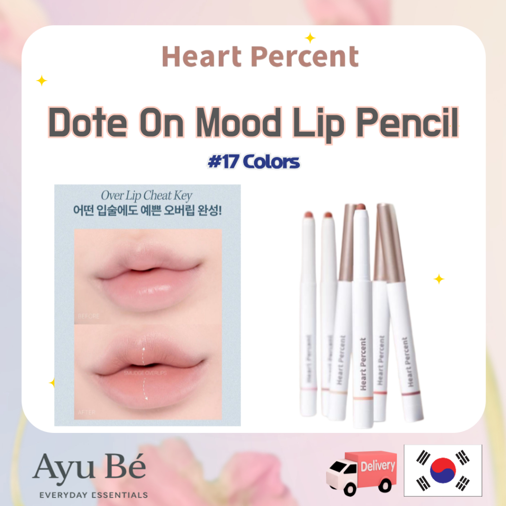 [Heart Percent] Dote On Mood Lip Pencil – 22 สี 0.8g (สีใหม่)