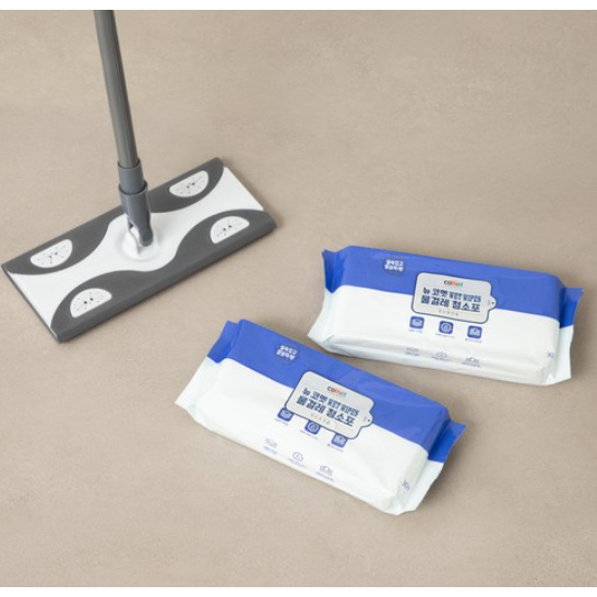 MOP STICK พร้อม 2 แพ็ค 30 ชิ้น WET FLOOR WIPES – ชุดทําความสะอาด 1 ชุด