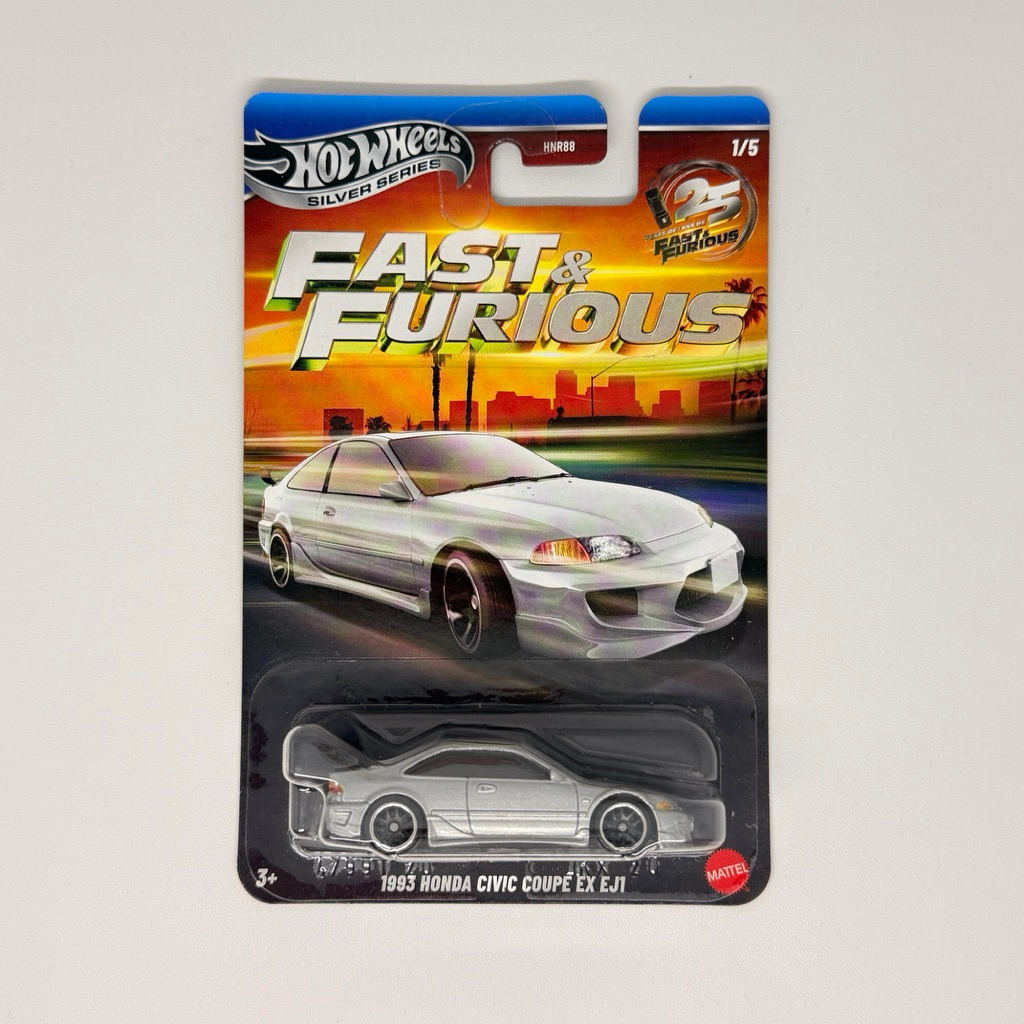 Hot Wheels Fast & Furious Silver Edition Honda Civic Coupe EX EJ1