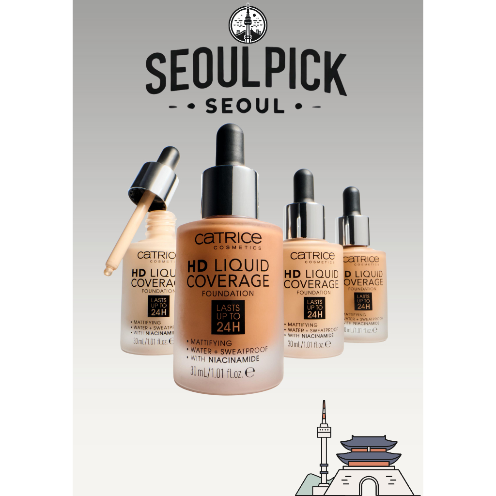 [CATRICE] Catrice HD Liquid Coverage Foundation High & Natural Coverage Vegan & Cruelty Free พร้อม N