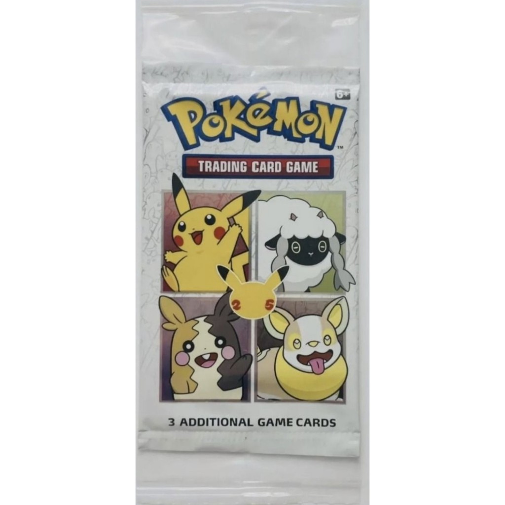 Pokemon General Mills Sealed 3-Card Booster Pack - Pikachu 25th Anniversary Holo