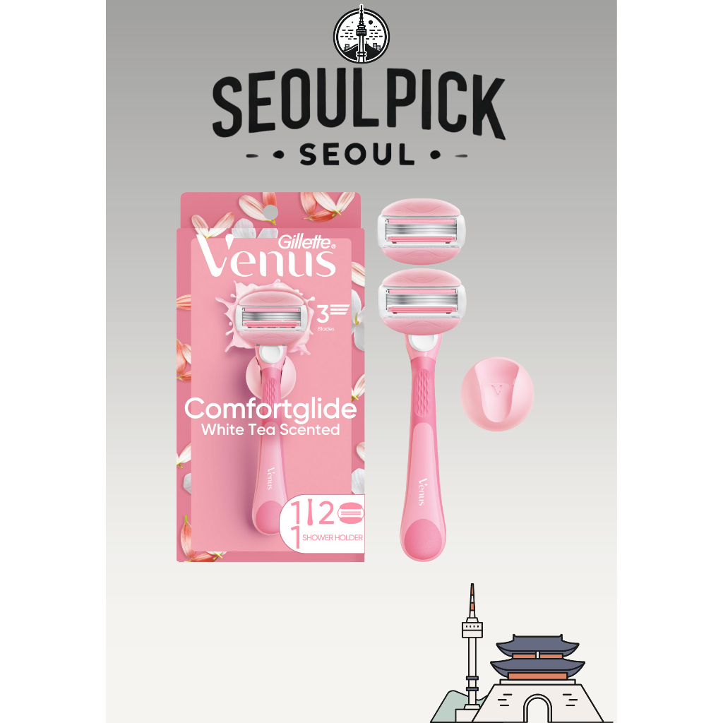 [ยิลเลตต์] มีดโกนผู้หญิง Venus Comfortglide + รีฟิล 2 ใบมีด