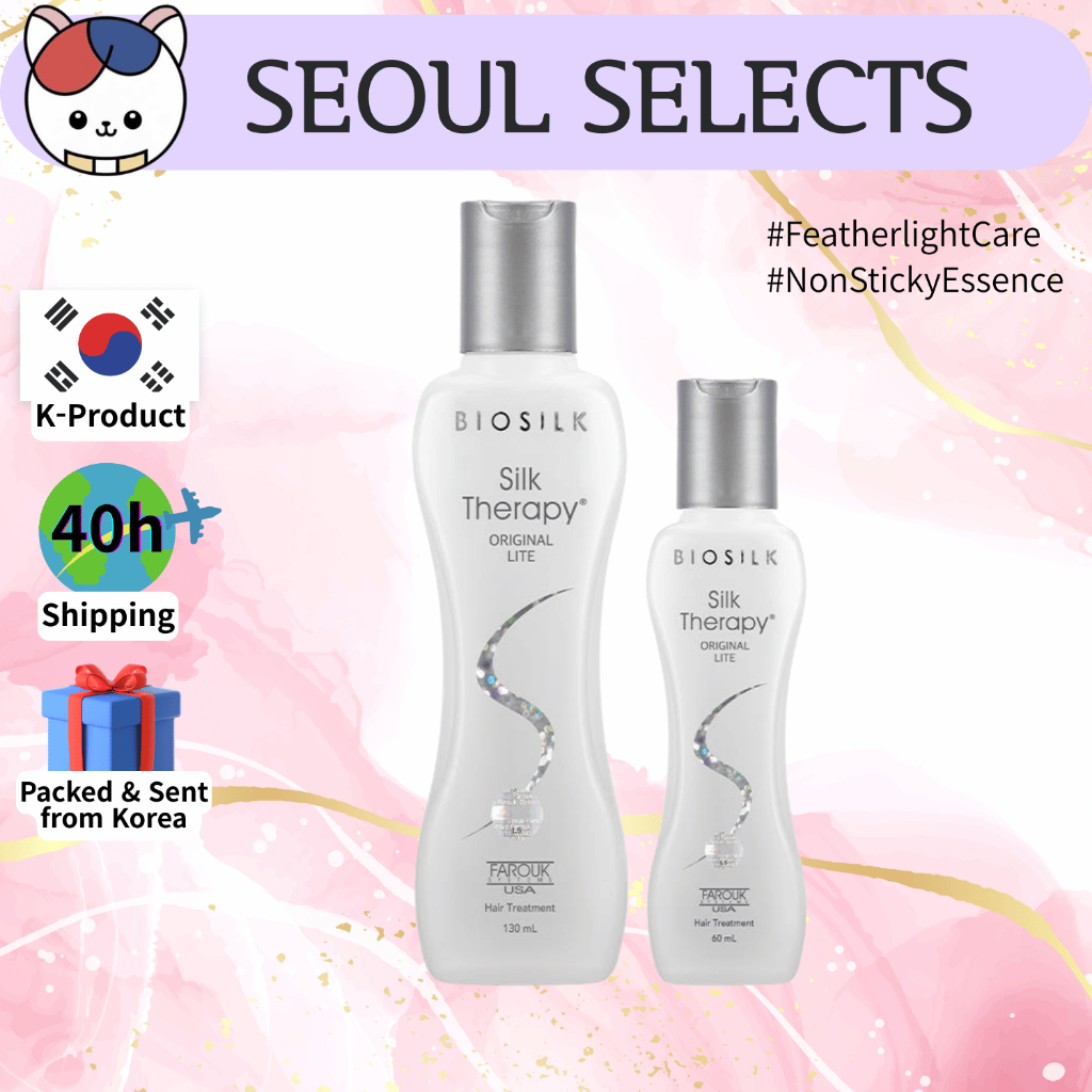 BIOSILK Silk Therapy Lite Hair Essence | เซรั่มเนื้อบางเบา ไม่เหนียวเหนอะหนะ สําหรับทุกสภาพเส้นผม – 60มล. / 130มล.