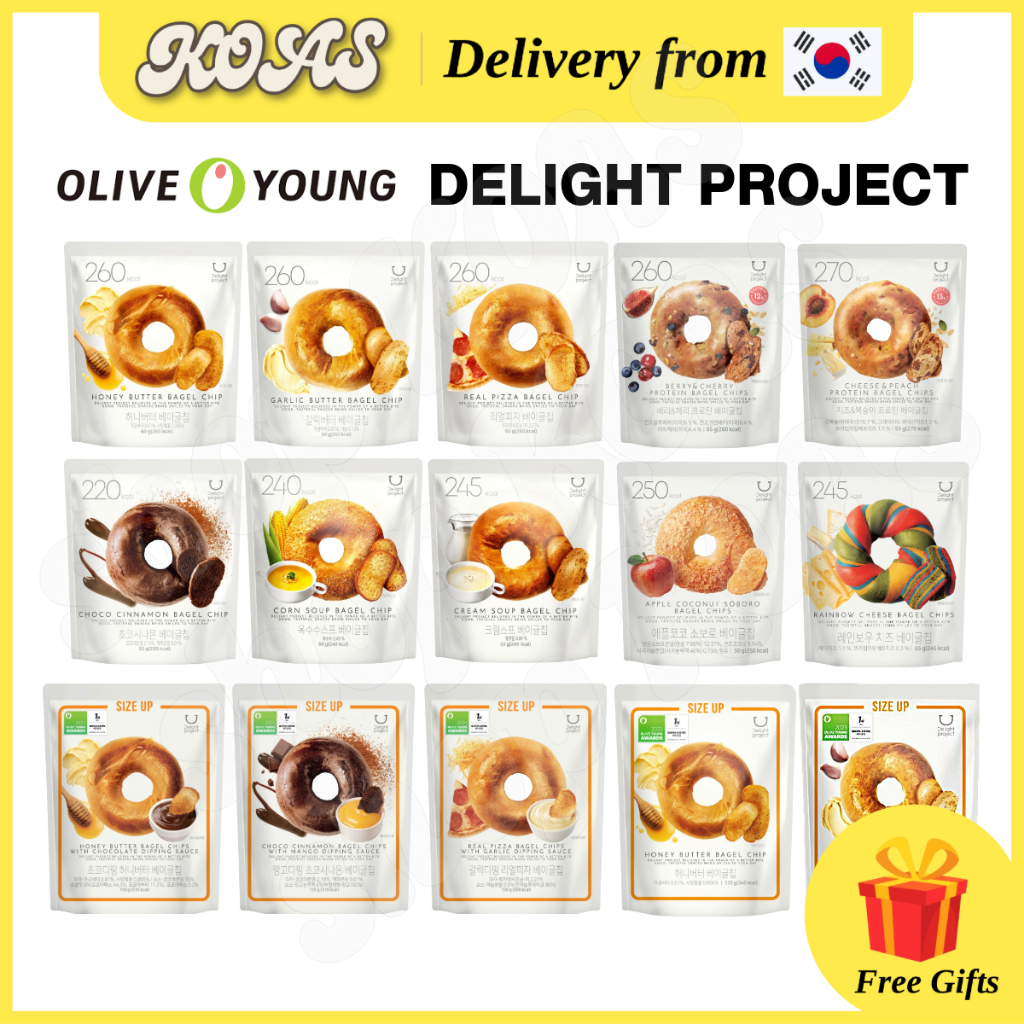 [Olive Young] Delight Project Bagel Chips ของว่างเกาหลีแคลอรี่ต่ํา