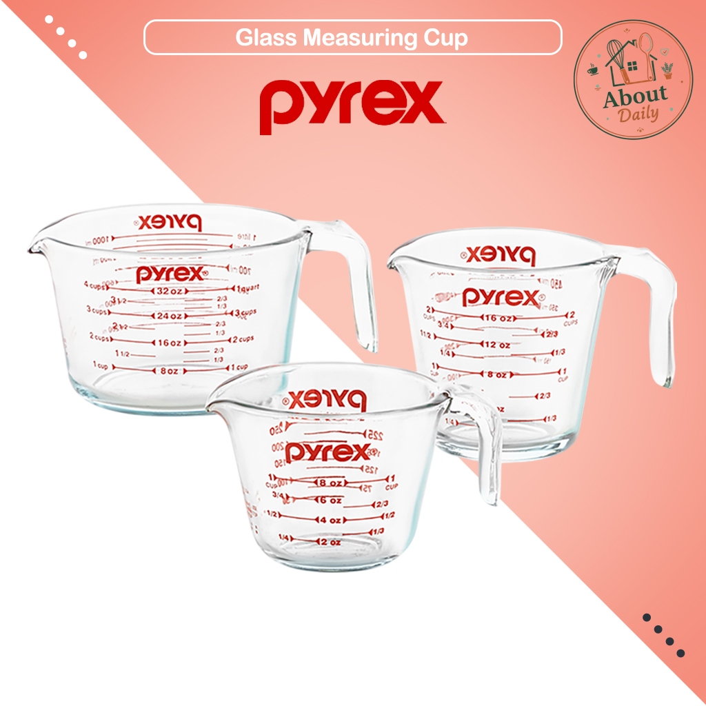 ถ้วยตวงแก้วทนความร้อน Pyrex / Original 250ml, 500ml, 1000ml
