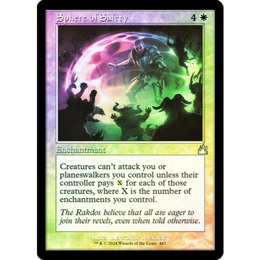 MTG Ravanica Remastered - Sphere of Safety (กรอบย้อนยุค) ฟอยล์