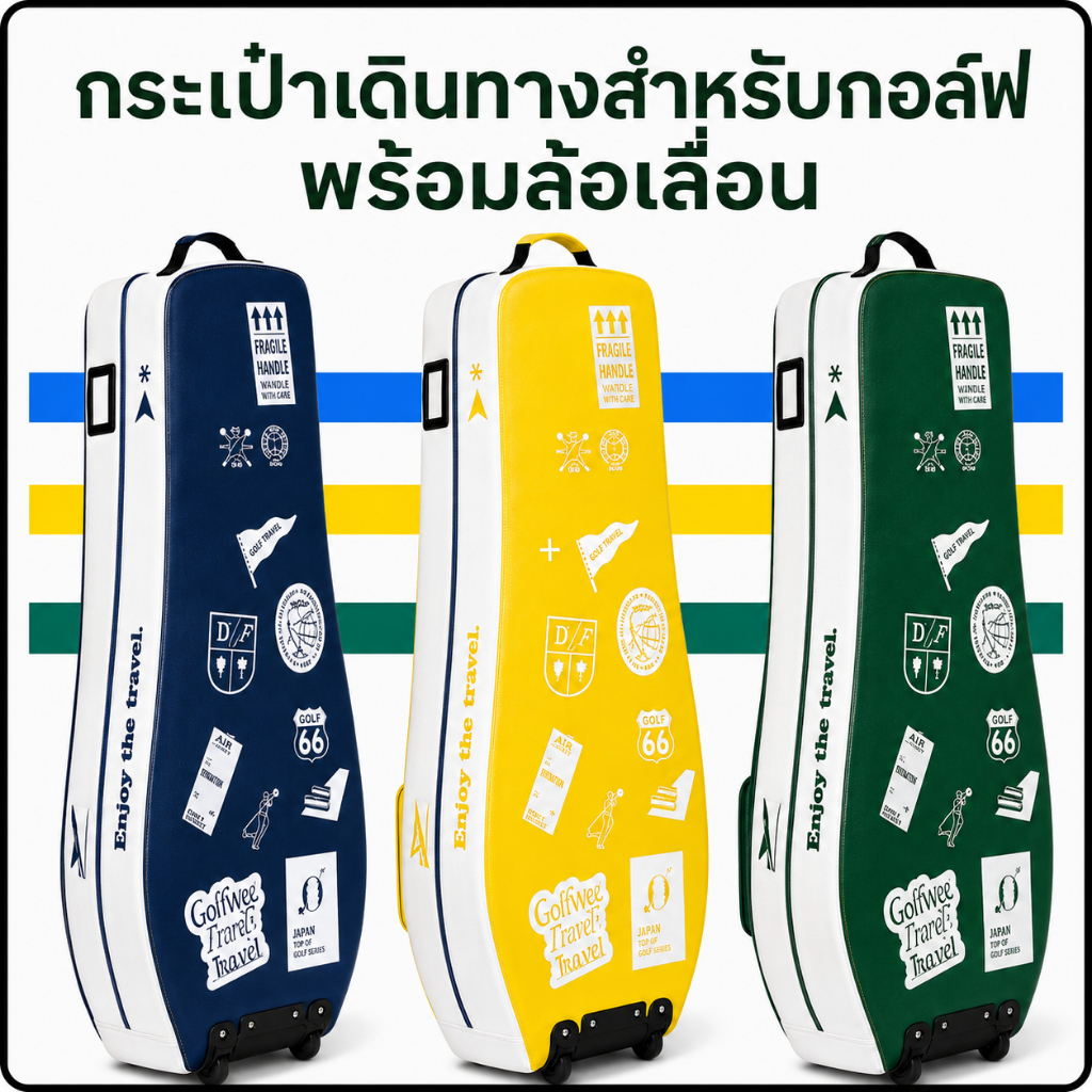 ผ้าคลุมเครื่องบินล้อ Gopla Golf Bag Airline Cover ฝาครอบกอล์ฟแบบล้อ / ฝาครอบสายการบินกอล์ฟแบบล้อสะดวก