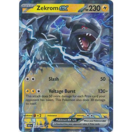 Zekrom ex - 037/086 - Double Scarlet & Violet: Black Bolt Singles Pokemon TCG Trading Card Game