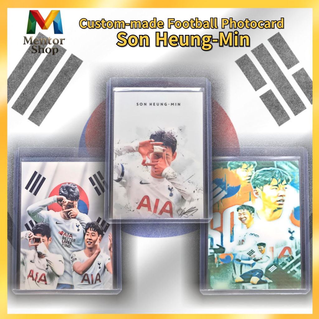 [ร้านเมนเตอร์] ✨ Son Heung-Min Photocard รุ่นพิเศษ ✨  แฟนทํามือของสะสมแฟนๆ Son Heung-Mins iconic Tot