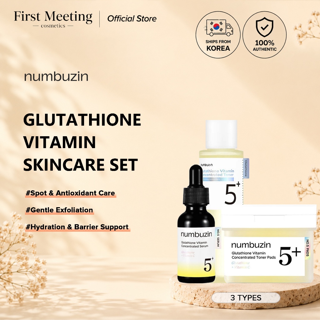 [Numbuzin] Super Glutathione Combo - no5+ Vitamin Serum + no5+ Concentrated Pad