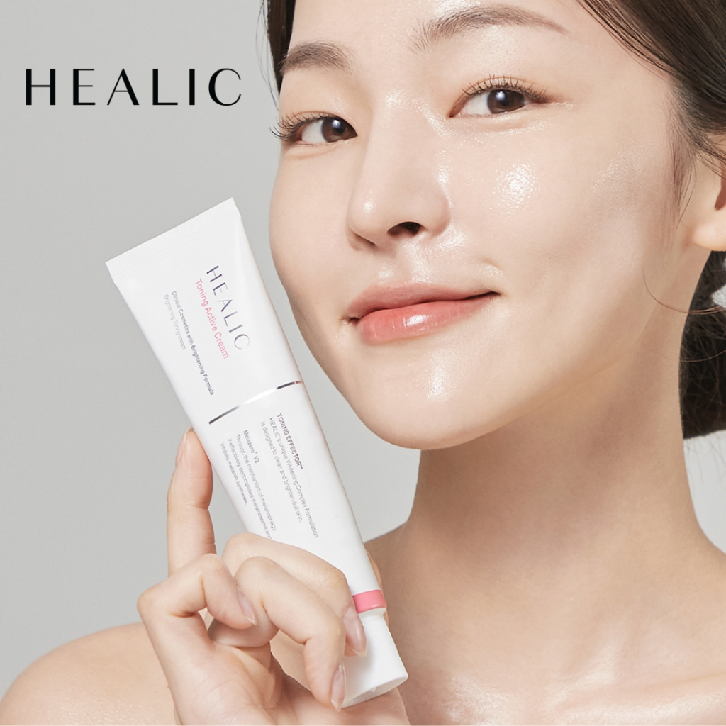 HEALIC Toning Active Cream: ลดฝ้า กระ จุดด่างดำ, ปรับสีผิวให้สม่ำเสมอ, เสริมสร้างเกราะป้องกันผิ