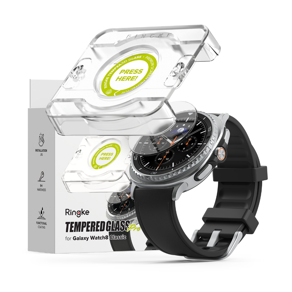 Ringke Tempered Glass Pro สำหรับ Galaxy Watch 8 Classic 46mm ฟิล์มกันรอยกระจกนิรภัยแบบใส