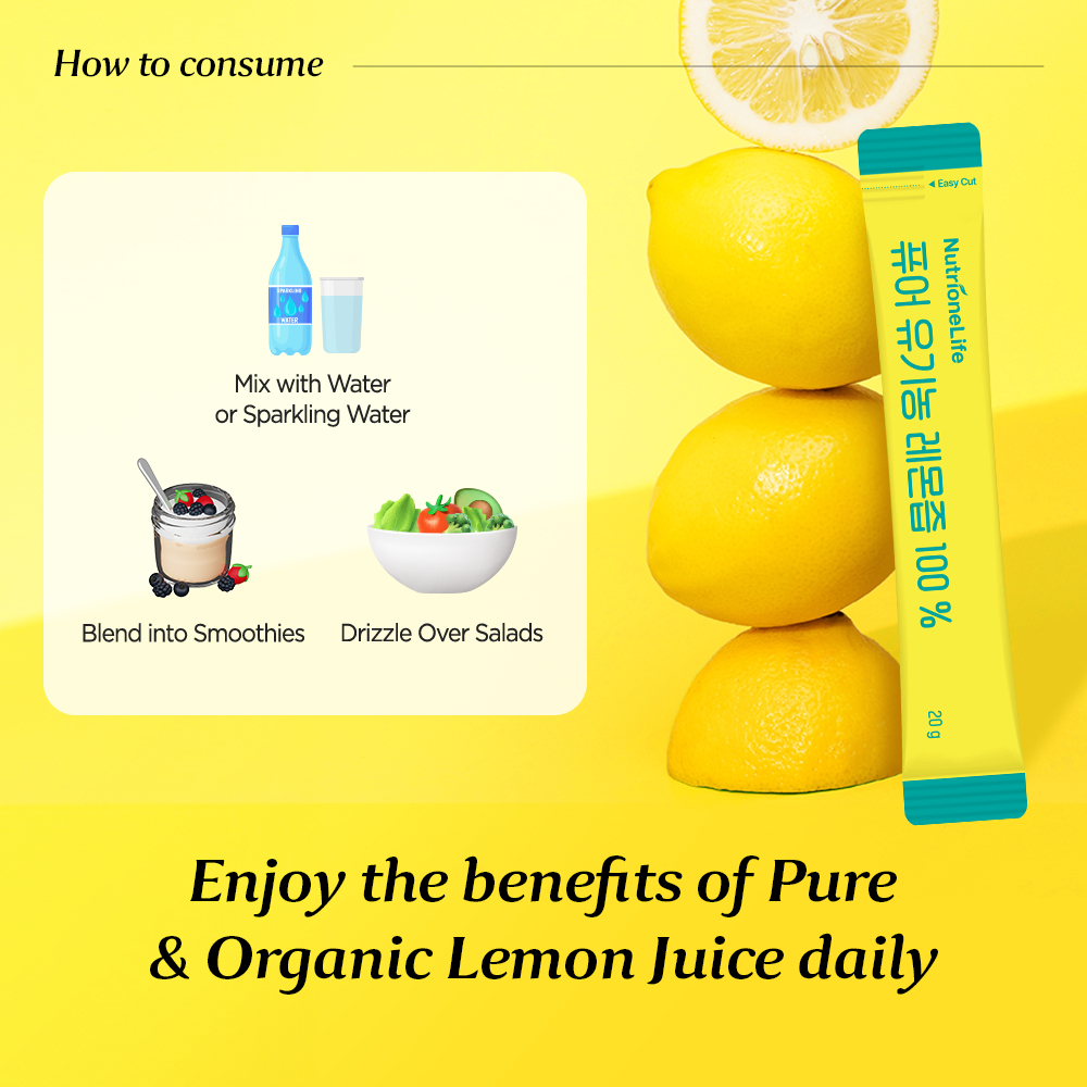 NUTRIONE NutrioneLife น้ำเลมอนออร์แกนิกแท้ 100% Organic Pure Lemon Juice (20g x 14 ซอง) - รูปที่ 4