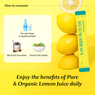 NUTRIONE NutrioneLife น้ำเลมอนออร์แกนิกแท้ 100% Organic Pure Lemon Juice (20g x 14 ซอง)