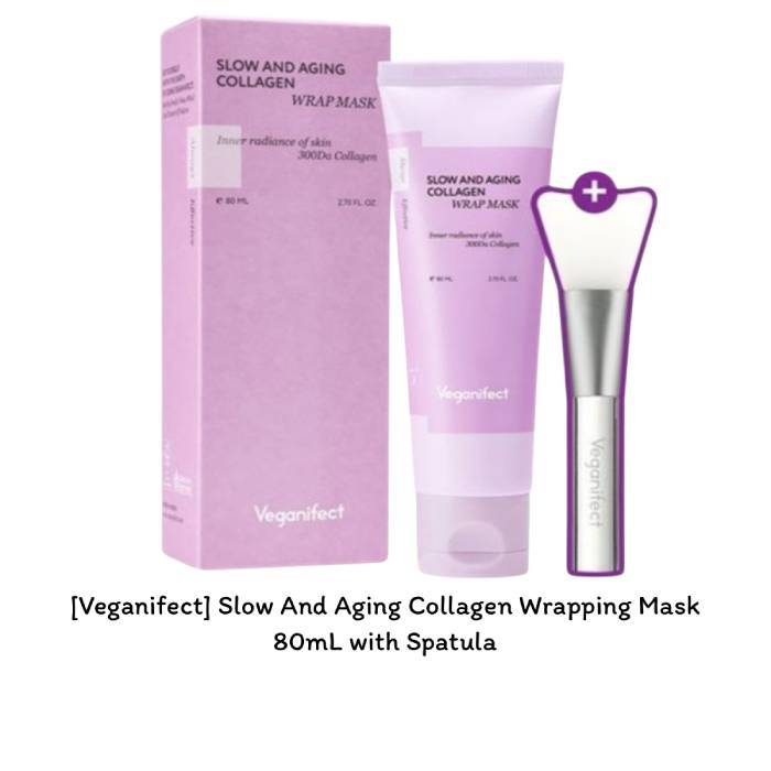 [Veganifect] มาส์กห่อคอลลาเจนช้าและเอจจิ้ง 80 มล. พร้อมไม้พาย / K-BEAUTY