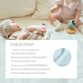 [Malang Honey Honey] ชุดนอนเด็กตาข่ายไม้ไผ่ - แขนสั้นระบายอากาศและกางเกงยาว 5 เอว - KC & OEKO-TEX Certified Diaper-Friendly Loungewear2