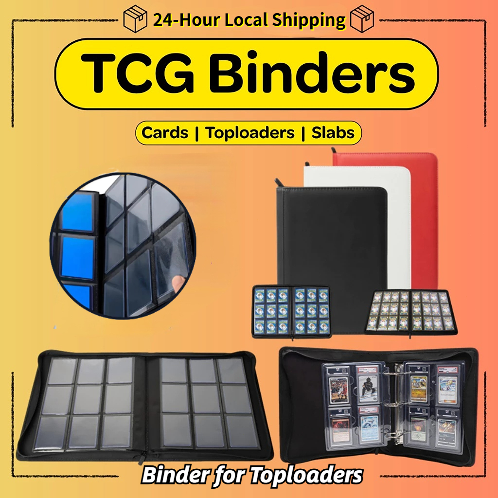 4/9 TCG Toploader Zipper Binder การ์ดอัลบั้ม 360 กระเป๋า Toploader Binder