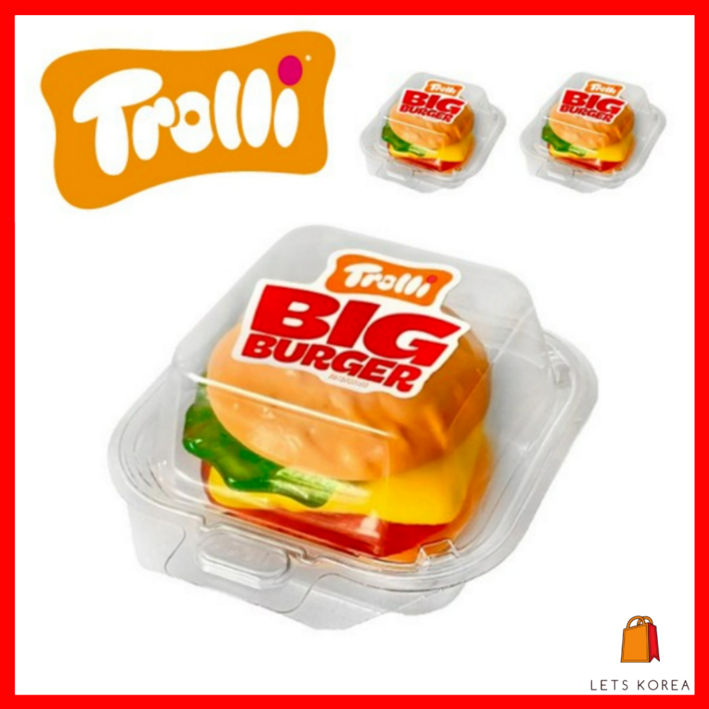 [Trolli] BIG!!!!! Burger Jelly Big Burger 50g/Mini Burger Jelly 10g  5pcs Fruity Gummy Candy Party S