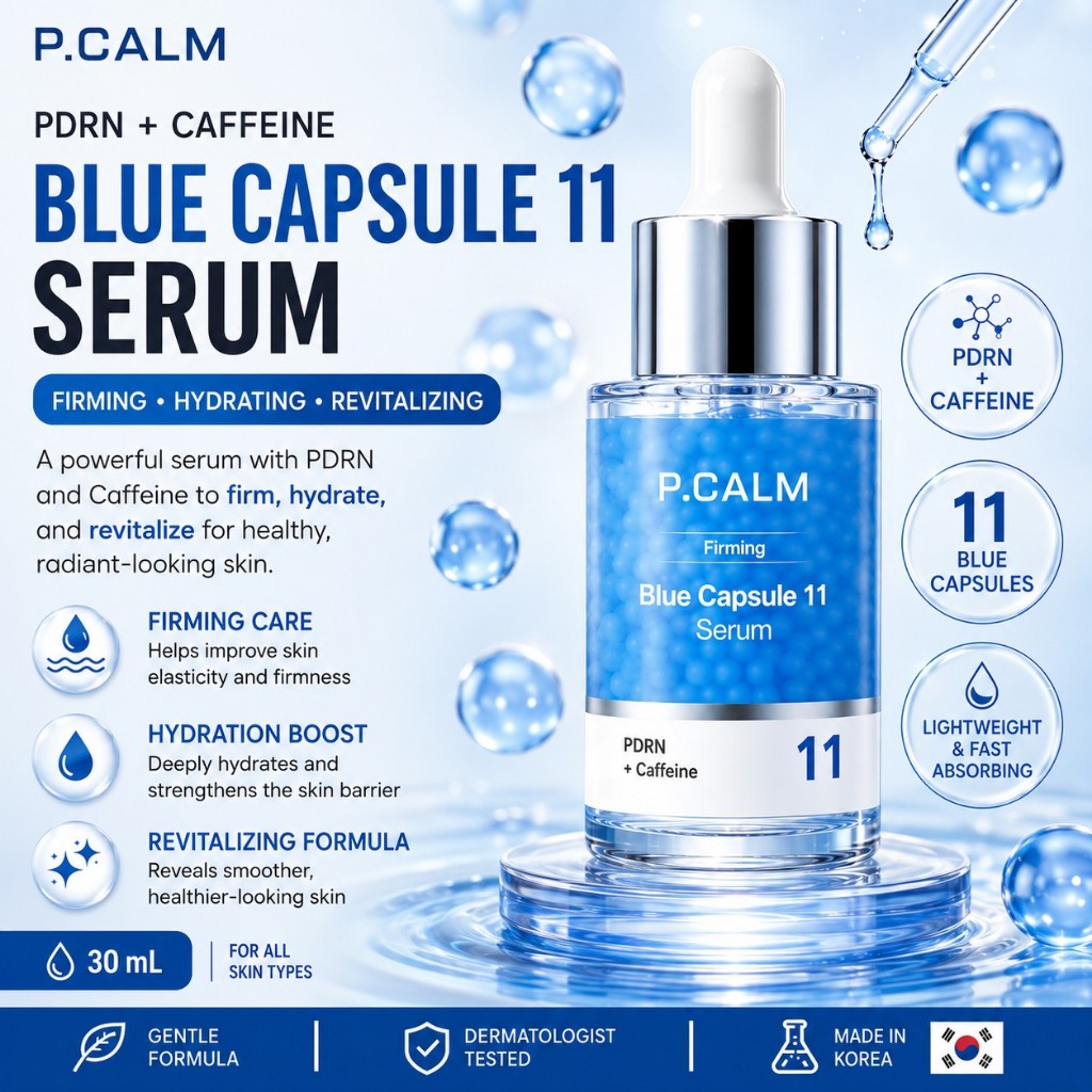 [P.CALM] PDRN Caffeine Blue Capsule 11 Serum 30 mL/K-Beauty