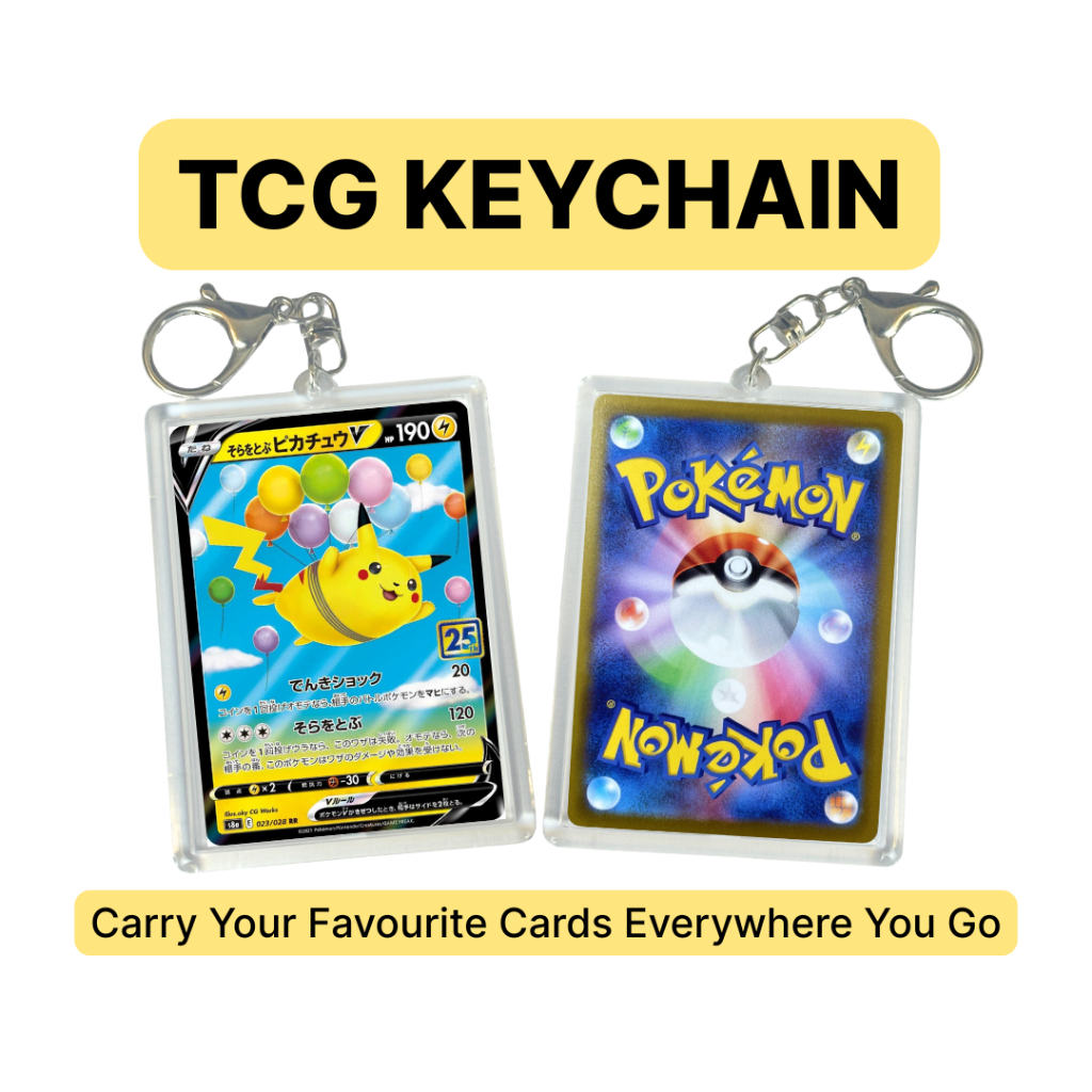 TCG พวงกุญแจอะคริลิค Pokemon/One Piece (พอดีกับการ์ด TCG ได้สูงสุด 2 ใบ)
