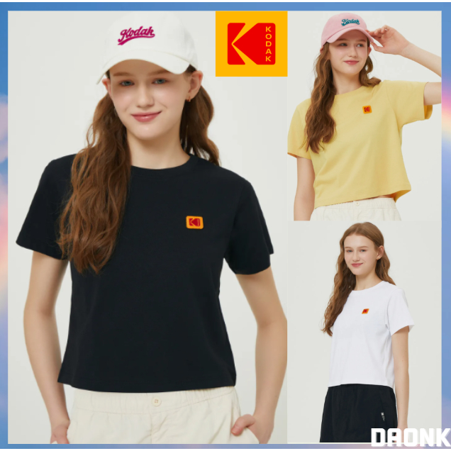 [Kodak] เสื้อยืดแขนสั้น ลายเซ็นเนเจอร์ Kodak สำหรับผู้หญิง มีให้เลือก 5 สี