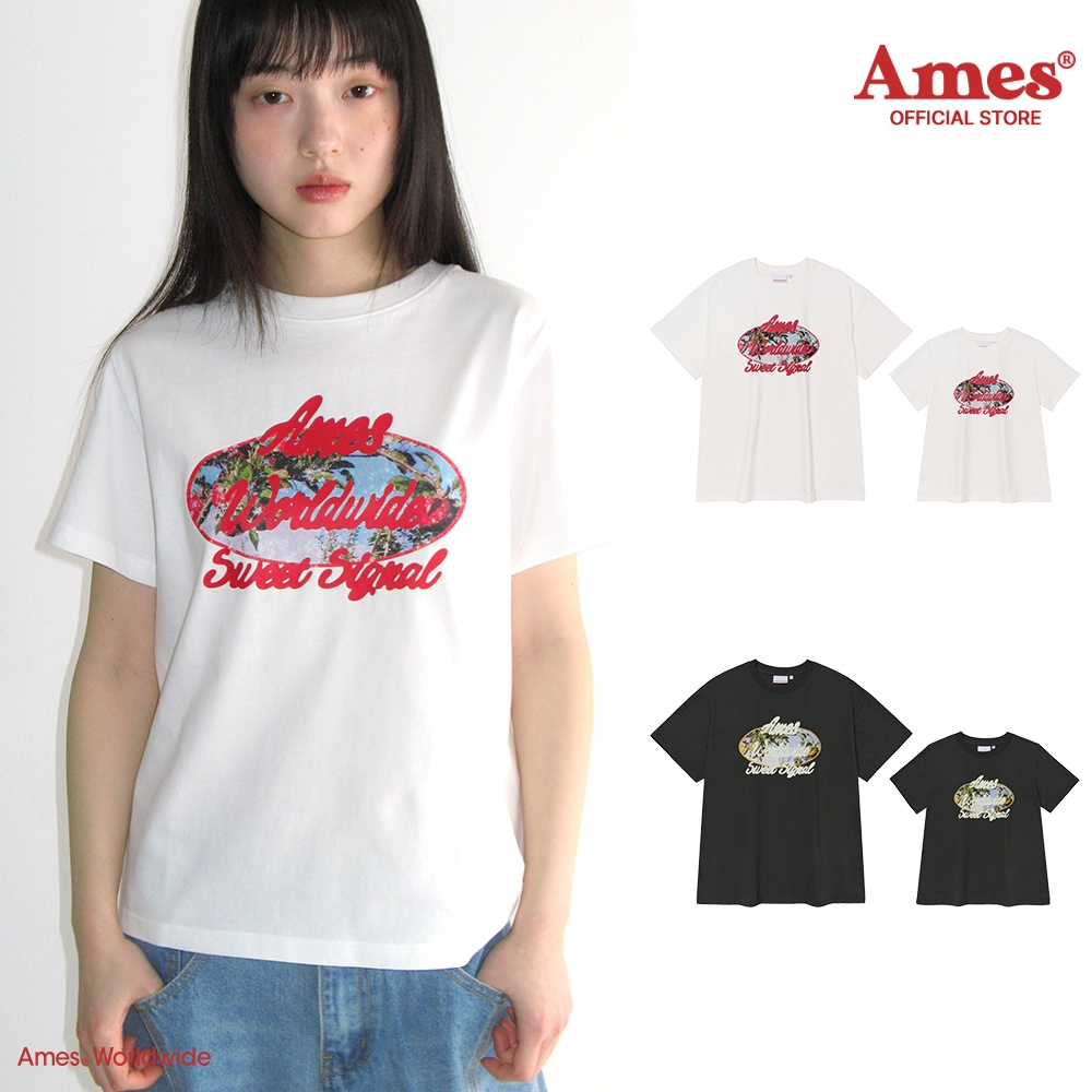 [AMES] PALM TREE OVAL TEE