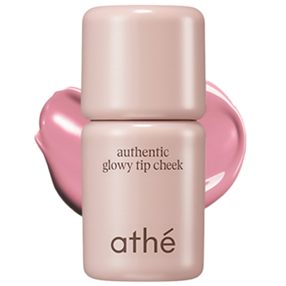 Athe Authentic Glowy Tip Cheek Soy Mauve Liquid Blush Sponge Tip Glow Blush Hydrating Makeup 1PC