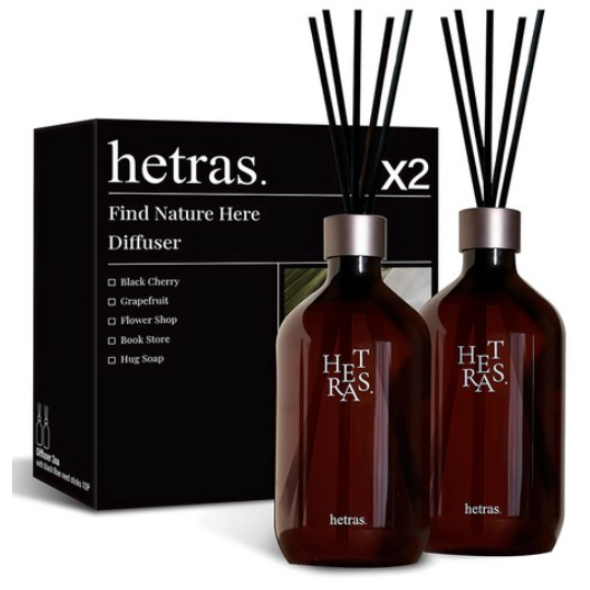 HETRAS Premium Diffuser – Hotel Wood (500ml  2 ขวด) / GD Pick!