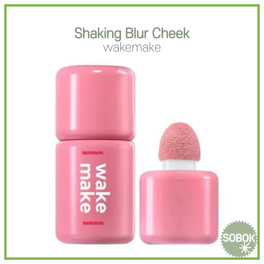 [wakemake] Shaking Blur Cheek 6color 4.0g พัฟ Blusher Blush