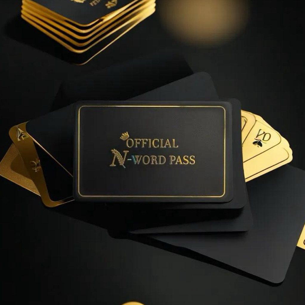 การ์ดโลหะ N Word Pass สําหรับและของที่ระลึก