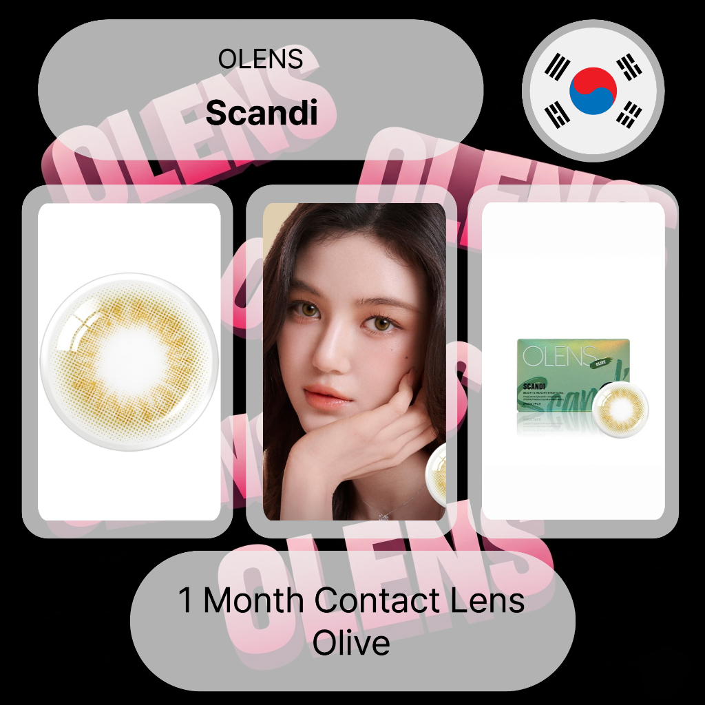 คอนแทคเลนส์ Olens Scandi มะกอกรายเดือน