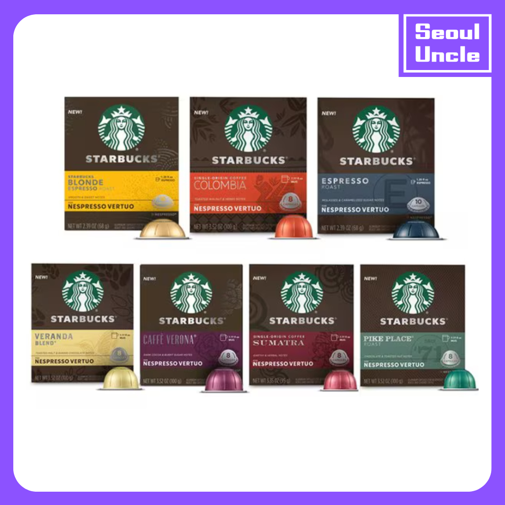 [Nespresso] แคปซูลกาแฟ Starbucks Vertuo 8 รสชาติ