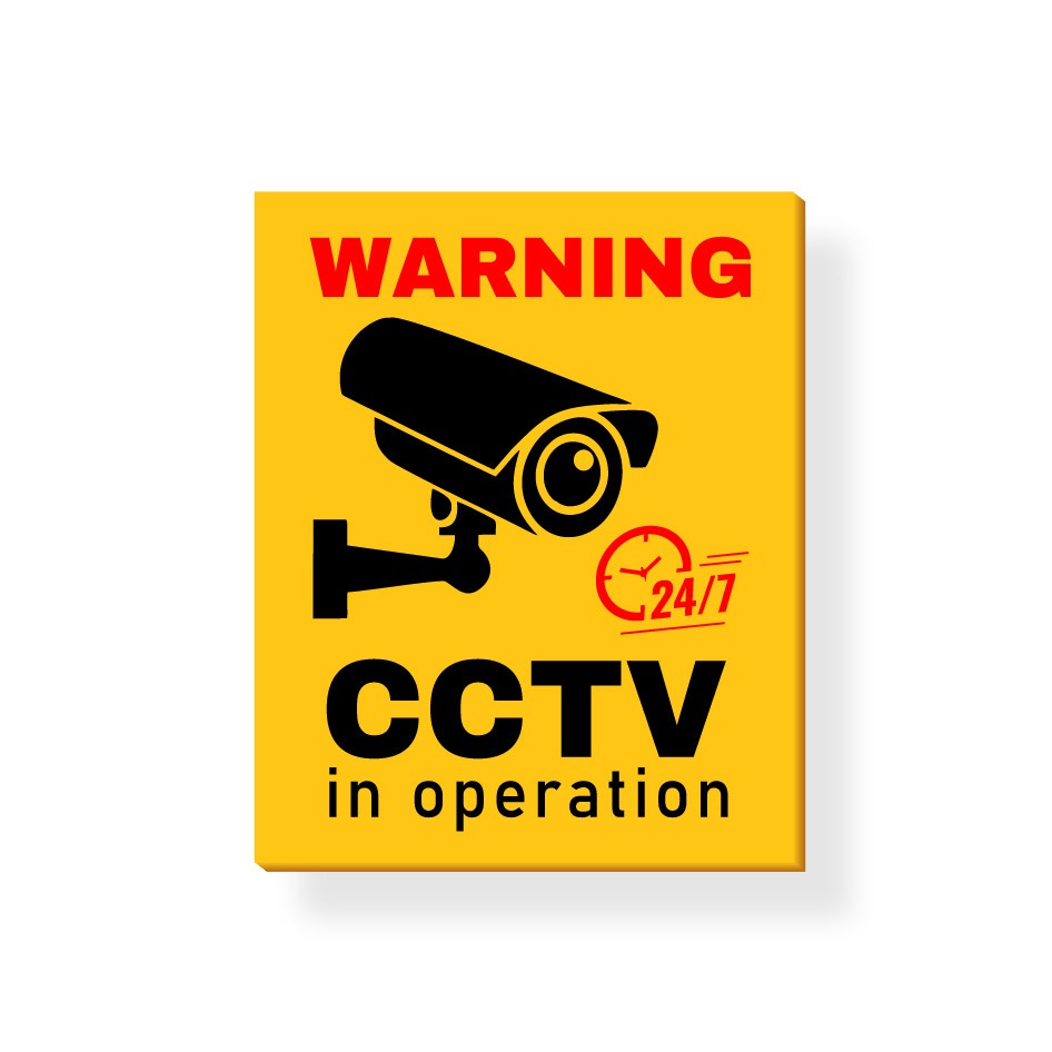 WARNING CCTV IN OPERATION 24/7 SIGNAGE CAUTION SIGN, ป้ายห้าม & ป้าย INSTRUCTION