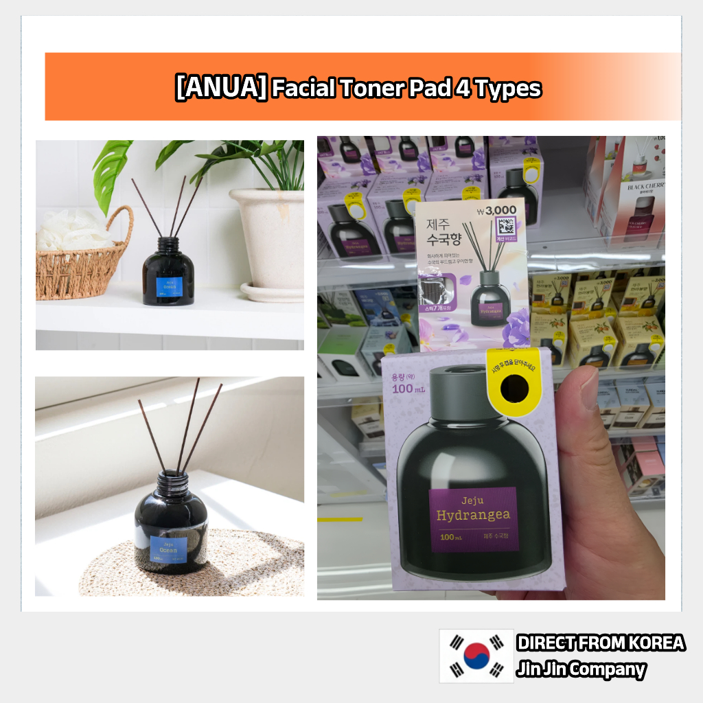 [DAISO Korea] Jeju Island Scent Diffuser 100ml Reed Stick Room Air Freshener Home Fragrance Decor