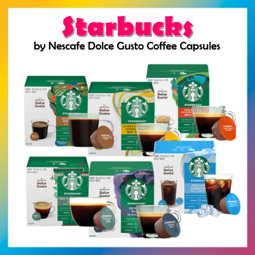 [Starbucks] by Nescafe Dolce Gusto Coffee Capsules – House Blend / Iced Americano / Pike Place / Esp