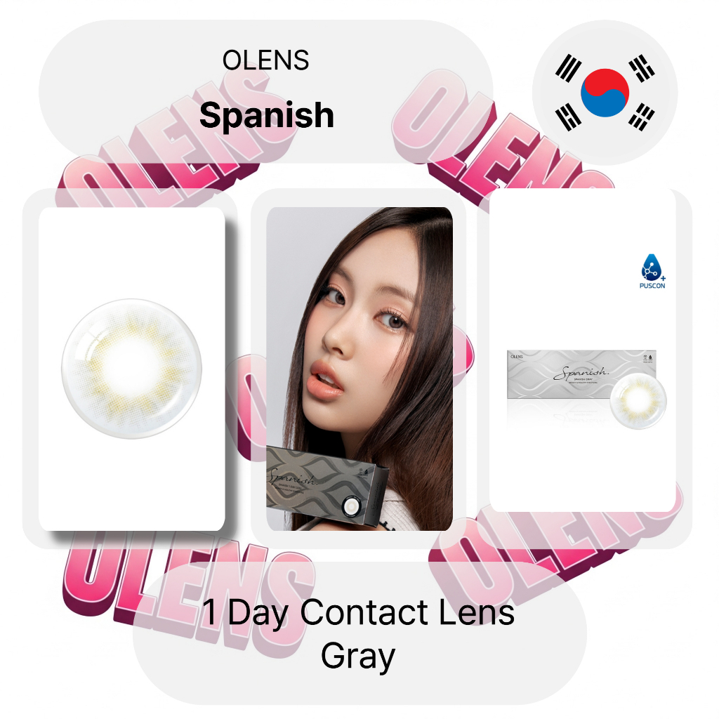 Olens คอนแทคเลนส์ 1 วัน สีเทาสเปน