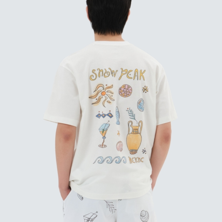 [Snow Peak] เสื้อยืดแขนสั้น กราฟิก .COLAB.Hershey
