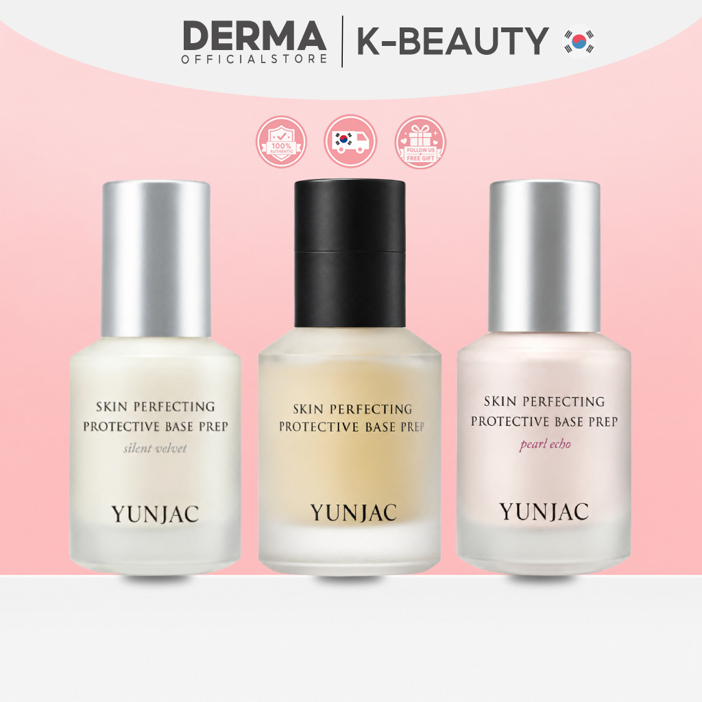 YUNJAC Skin Perfecting Protective Base Prep 40ml/Prep Silent Velvet 25ml/Prep Pearl Echo 25ml