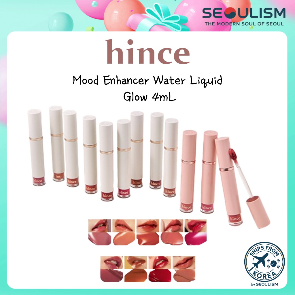 🇰🇷[hince] Mood Enhancer Water Liquid Glow 4mL | ลิปกลอส | เค-บิวตี้ของแท้