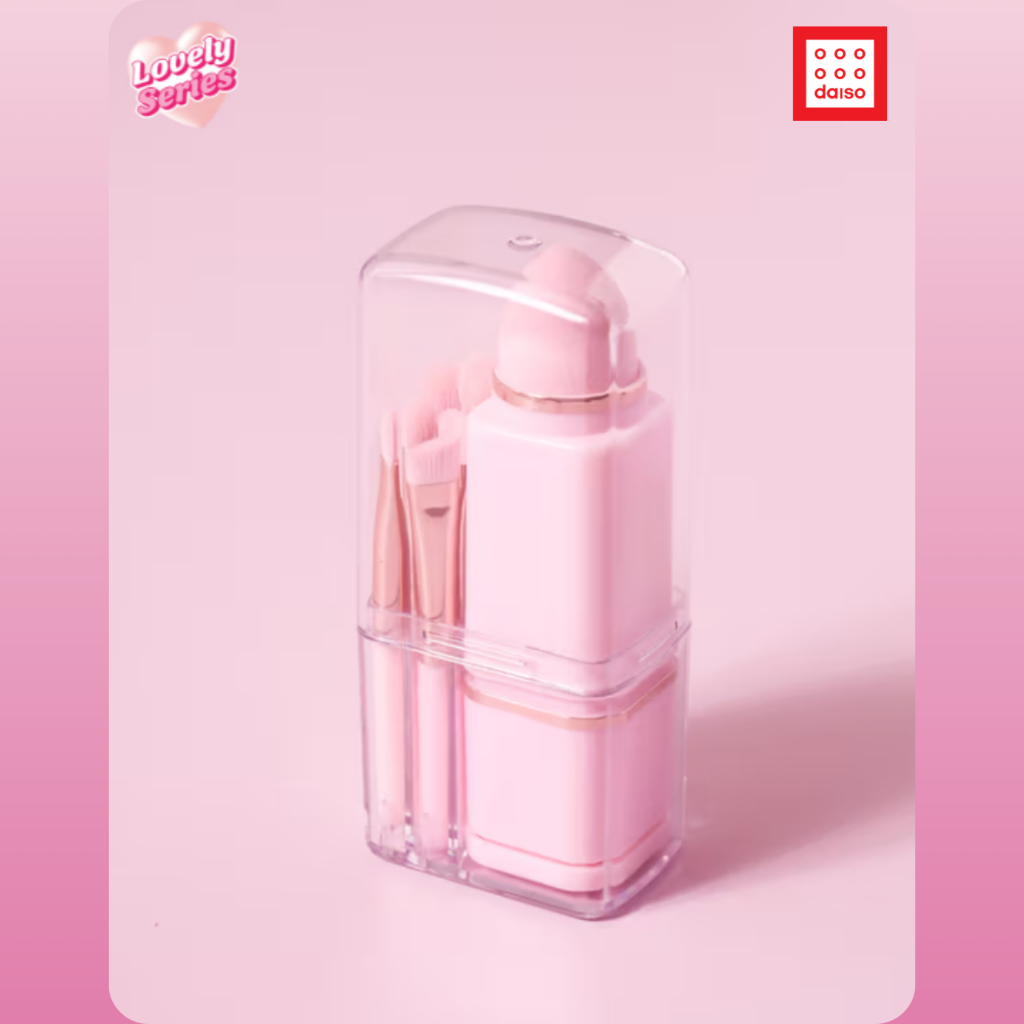 [DAISO KOREA]Lovely Series Mini Makeup Brush & Puff Set