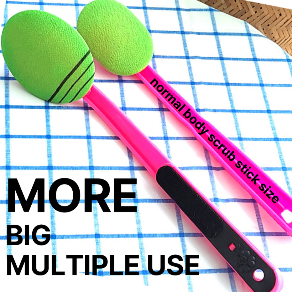 BATH1 Big size BODY SCRUB STICK BODY TOWEL handle-type Italy Exfoliating Korea อุปกรณ์อาบน้ํา ITEMIX