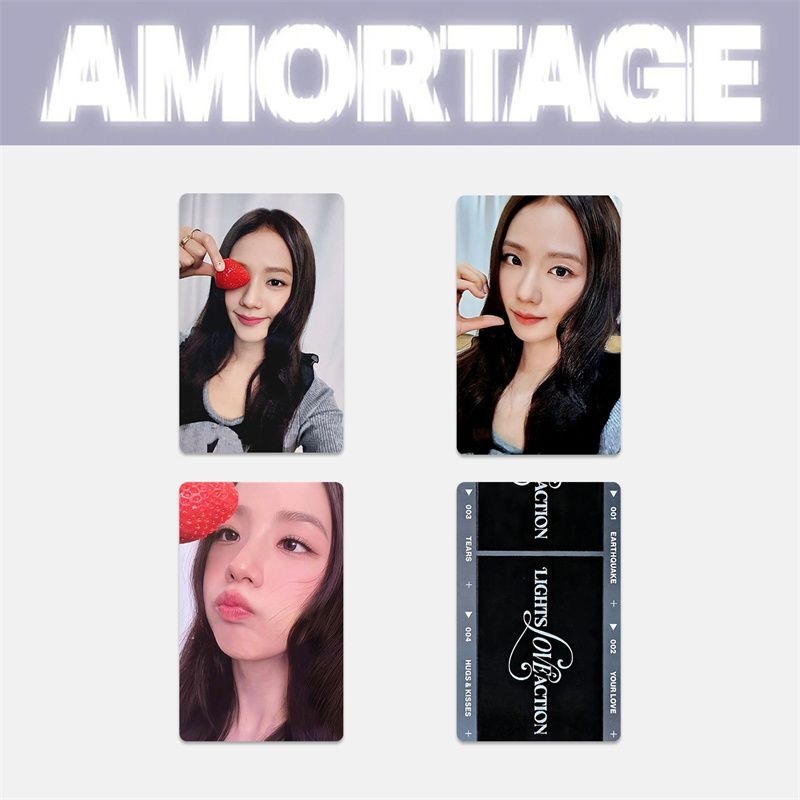 ชุดโฟโต้การ์ด JISOO 3 ชิ้น | Blackpink Kim Jisoo Amortage สินค้าฮ่องกง Fanmeeting พิเศษ Photocard Kp