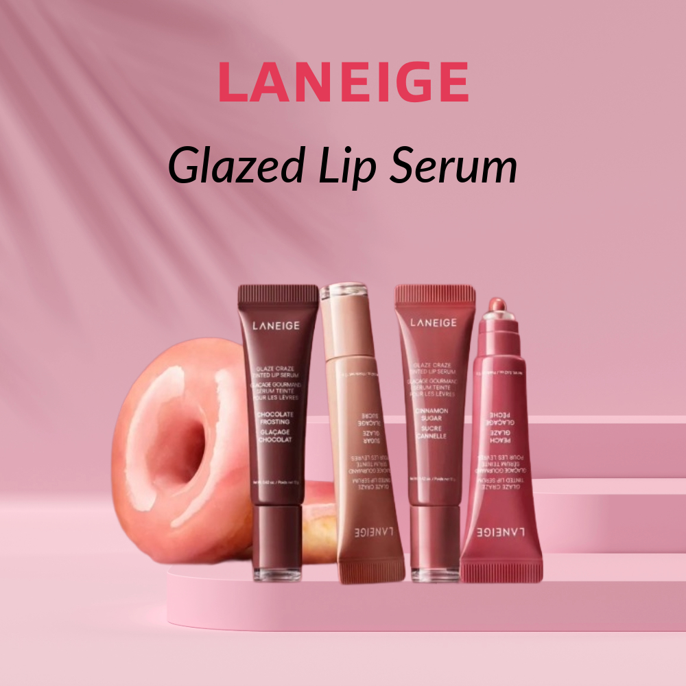 [LANEIGE] Glaze Craze Tinted Lip Serum 12gSugar Glaze / Strawberry Sprinkles / Peach Glaze / Maple G