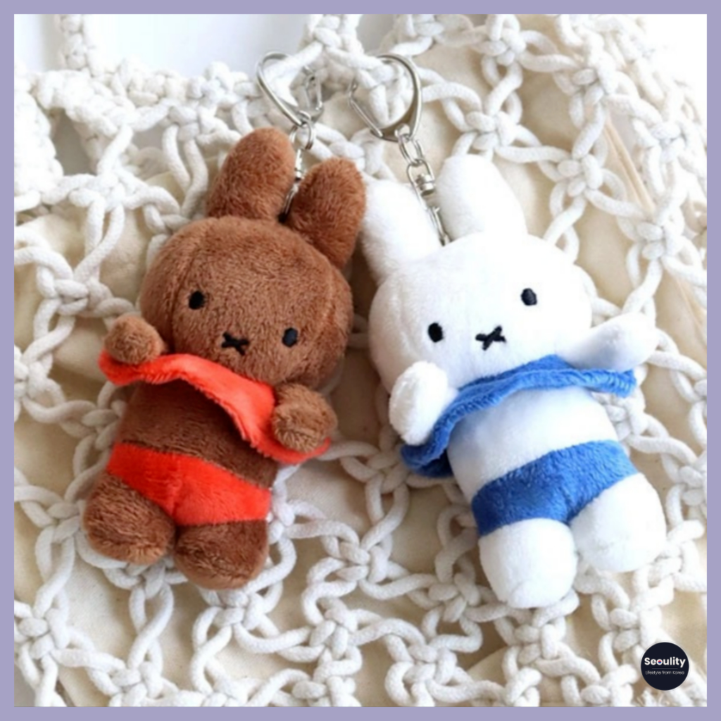 [ตุ๊กตากุด Miffy | แฮงค์กุด Melanie Ice Cake Tanning] ตุ๊กตากระเป๋ากระต่ายน่ารักขนาด 12 ซม.