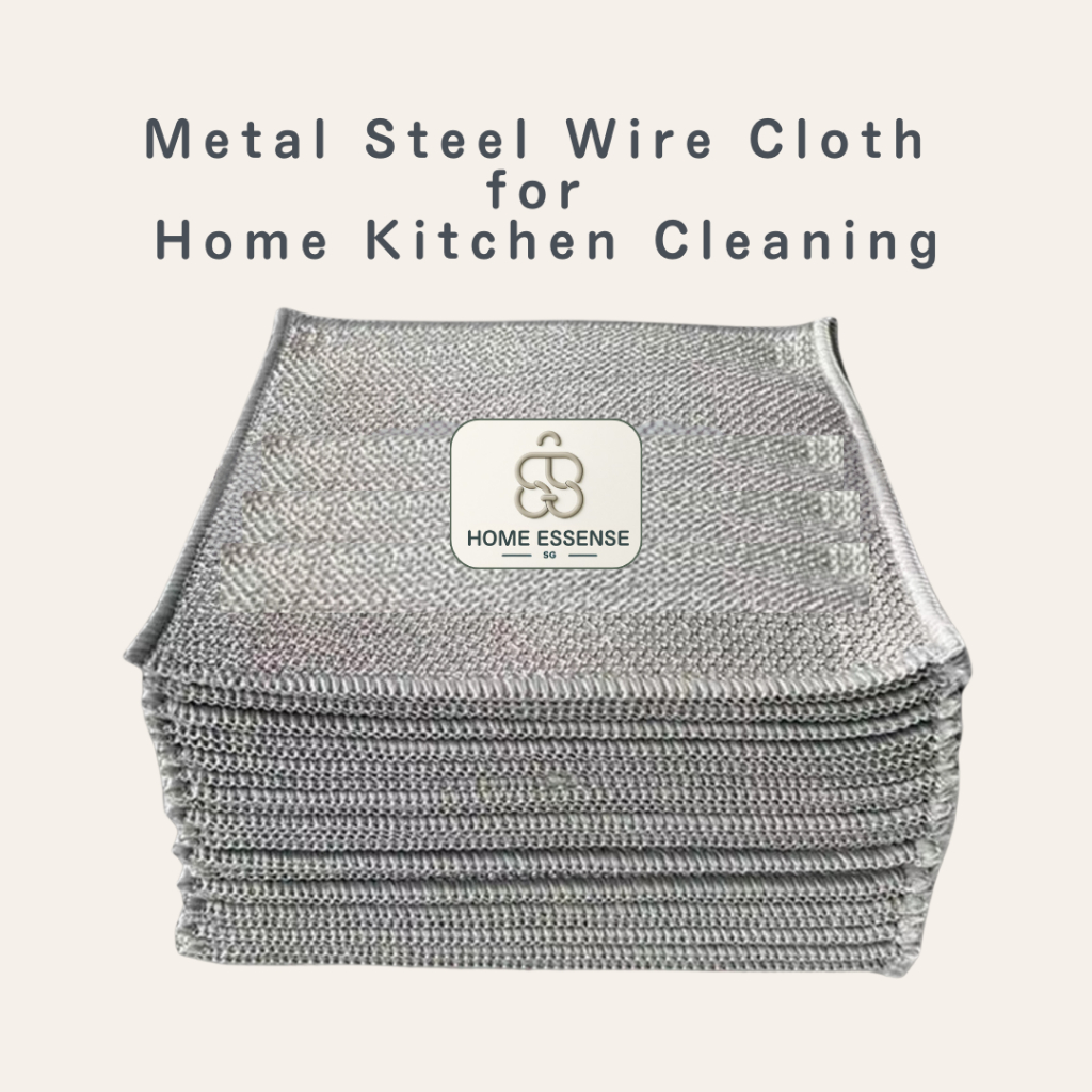 Home Essense SG ผ้าลวดเหล็กโลหะสําหรับทําความสะอาดบ้าน