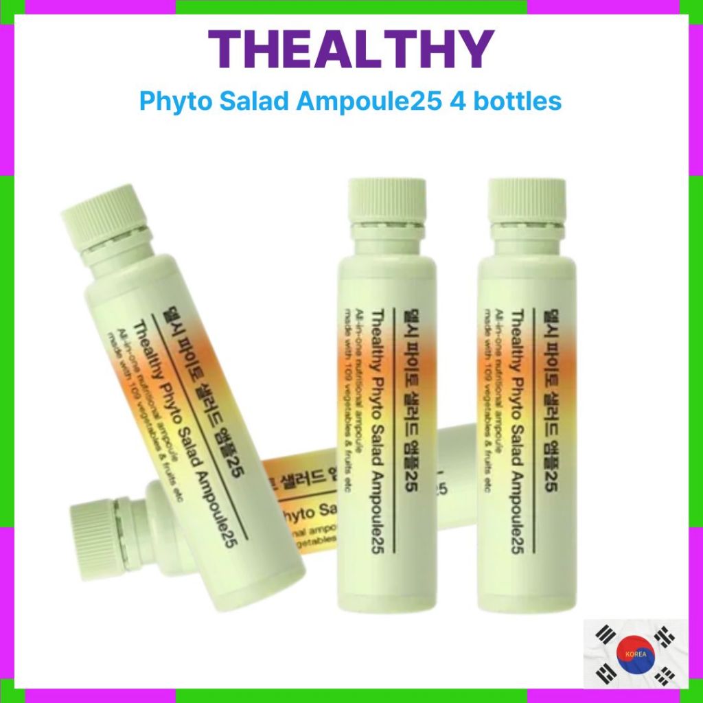 THEALTHY Phyto Salad Ampoule25 4 ขวด – Oil-Water Balance, Pore Care, Soothing Care