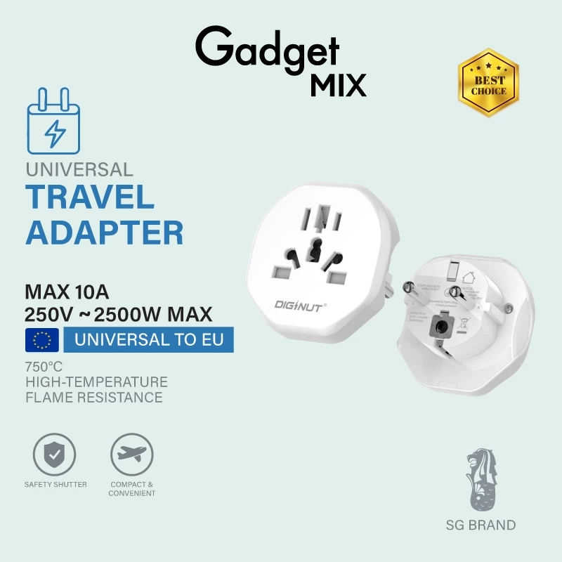 Gadget Mix Diginut อะแดปเตอร์ UK UA-20 / US UA-21 / AU UA-22 / EU UA-23 thumbnail 5