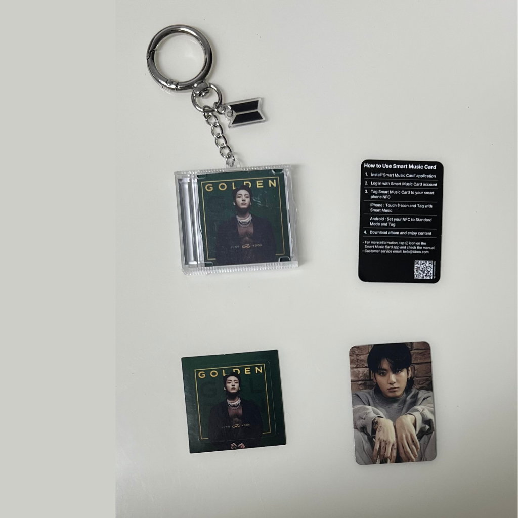 BTS Jungkook GOLDEN แคปซูลอัลบั้ม Vol.1 พวงกุญแจ Limited Official Merch 2025