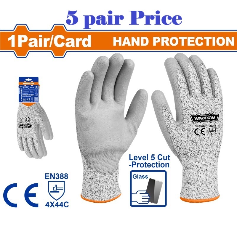 WADFOW CUT RESISTANT LEVEL 5 GLOVE XL 4X44C WGV1805